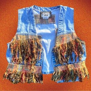 Fringe Denim Vest
